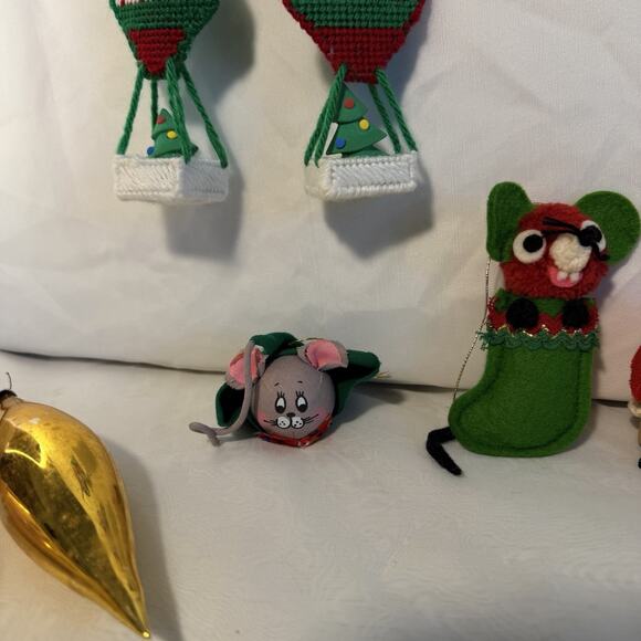 Lot Of Vintage 1960’s Christmas Ornaments West Germany Glass, Handmade, Etc - Picture 4 of 10